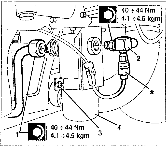 Drier filter removal illustration with torque values
