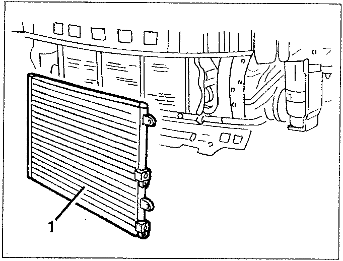 Condenser refitting diagram showing condenser being placed back