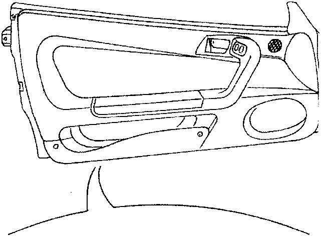 Diagram showing door trim panel removal