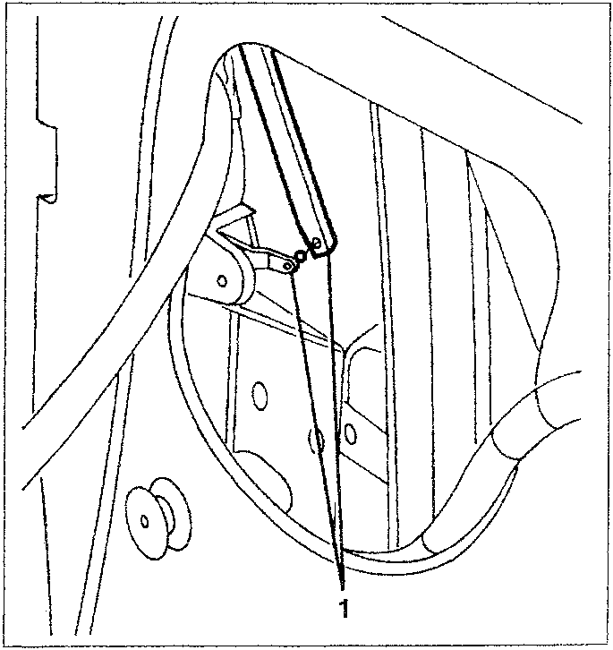 Diagram showing lock device disconnection with label 1