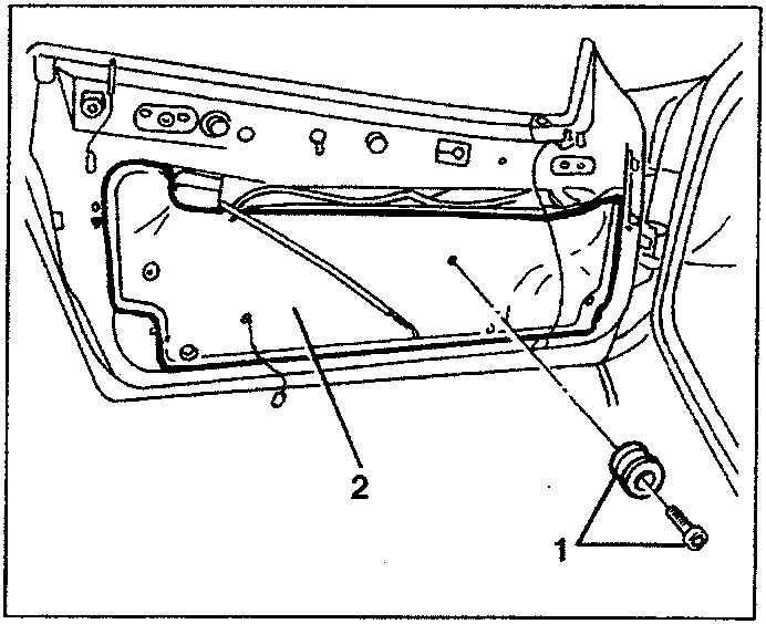Diagram showing cam 2a and microswitch 2b in door mechanism