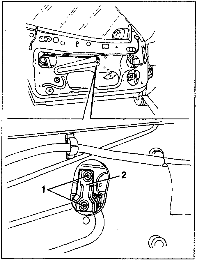 Diagram showing the up-down device cam being removed from its seat.