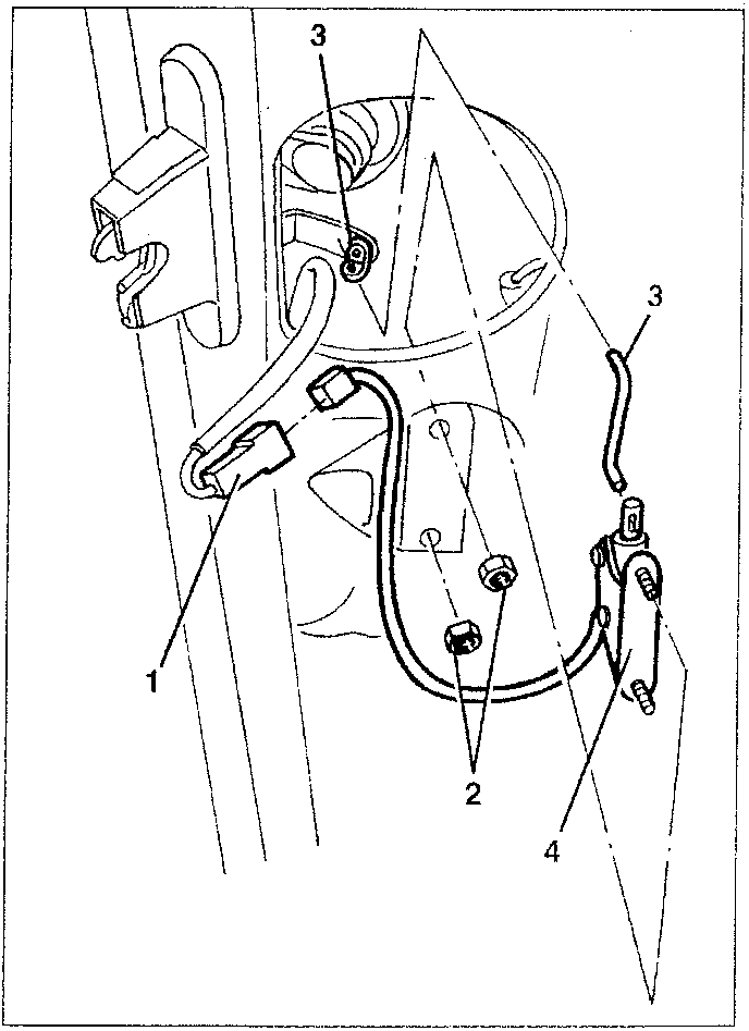 Diagram showing the boot opening/closing actuator with numbered parts.