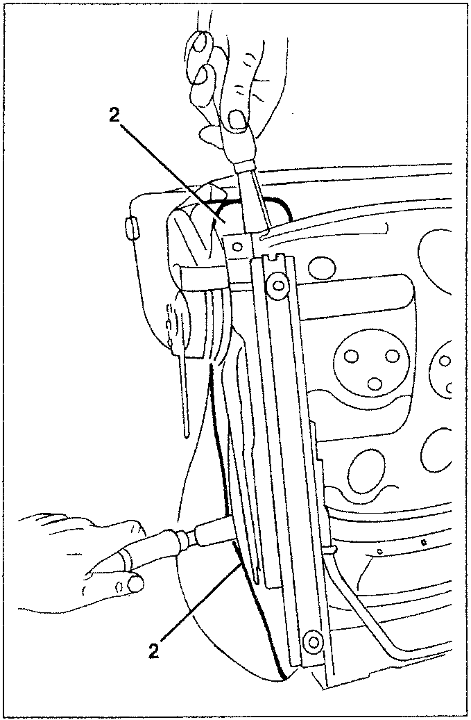 Diagram showing removal of side paddings and cover from the seat structure.