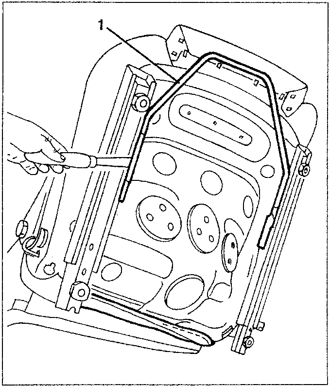 Diagram showing removal of the lower arc from the seat structure.