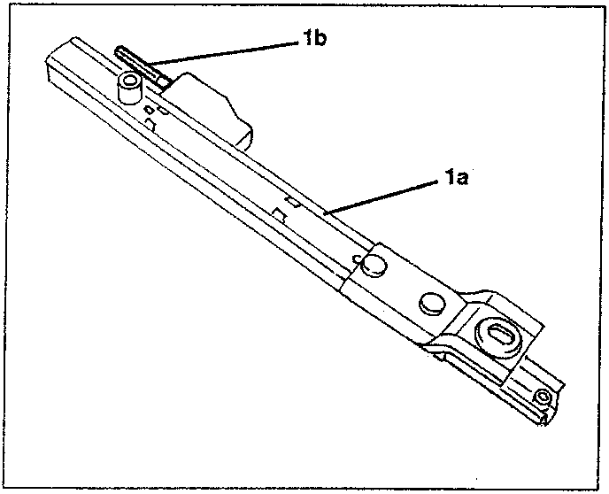 Diagram showing a guide with splined shafts labeled 1a and 1b.