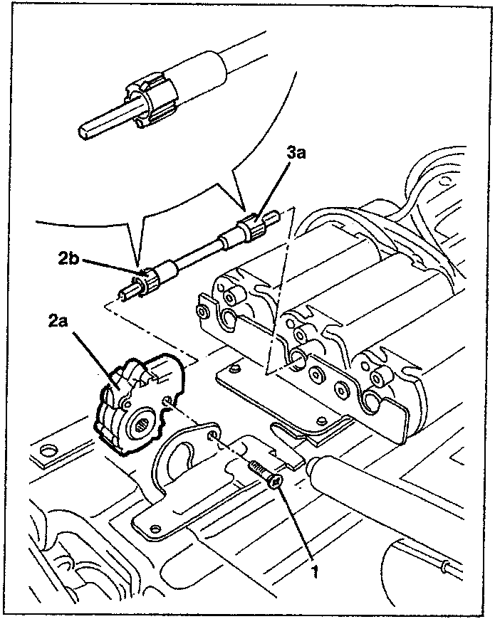 Diagram showing a flexible shaft with ends 2a and 2b, and a reduction unit with part 3a.