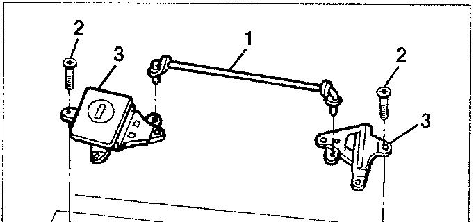 Diagram showing components of closing device with numbered parts