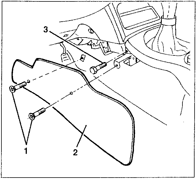 Diagram showing tunnel sides with screws 1 and 2