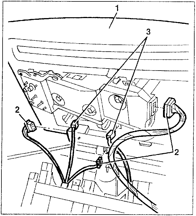 Diagram showing refitting of centre console with connections
