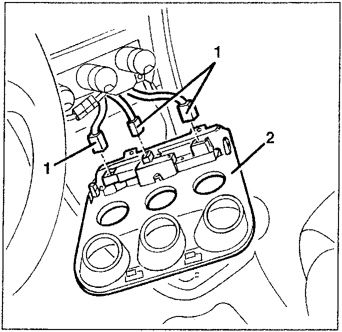 Diagram showing central unit with electrical connections