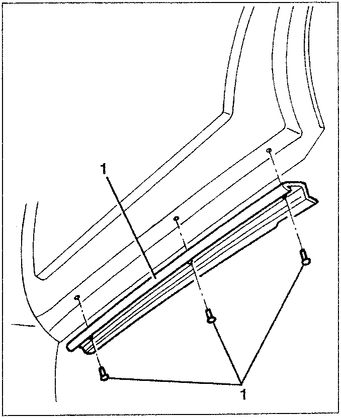 Diagram showing removal of seal retainer profile from pillar