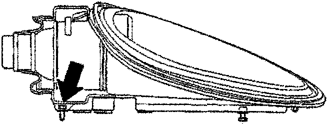 Headlamp Removal diagram showing bolt removal points