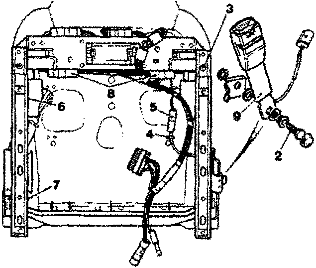 Front Seat Runner Removal diagram showing components labeled 1 through 7, with a red box around it.