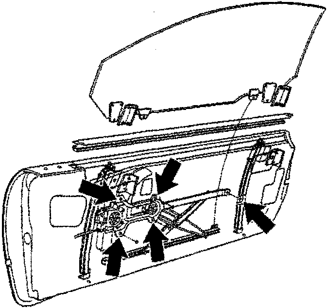 Window motor and elevator securing screws
