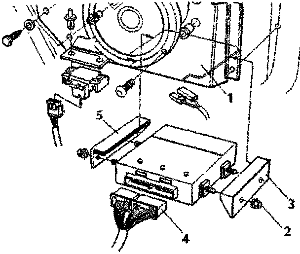 Transmission Control Module with mounting brackets and harness plug