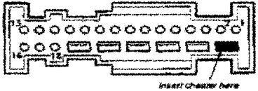 Connector diagram showing pins 1 and 2 with a shorting link, and an insertion point labeled 'insert cheater here'