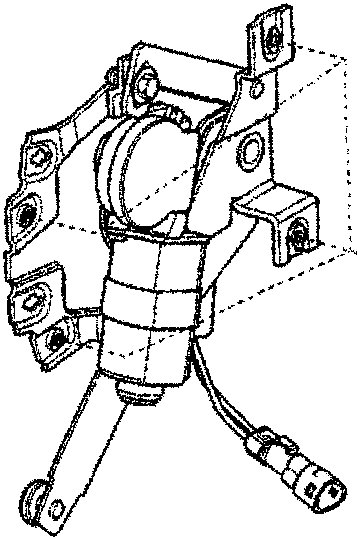 LH Window Lift Motor Removal diagram showing motor assembly with wires and mounting bracket