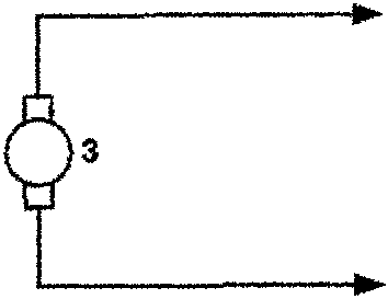Servo motor schematic with pins F2, 3, and 2 labeled