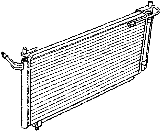 Evaporator coil with fins and mounting brackets