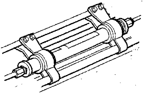 Cylindrical receiver-drier unit with fittings