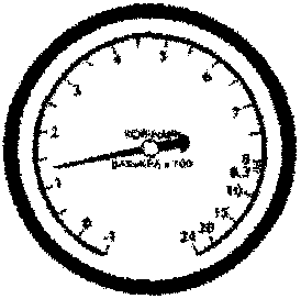 Manifold gauge set showing low side pressure reading