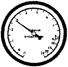 Manifold gauge set showing low side pressure reading