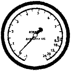 Manifold gauge set showing low side pressure at 0 and high side pressure at 30