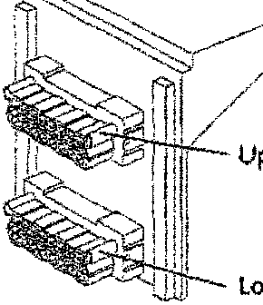 Diagram of Upper and Lower Diagnostic Sockets mounted on a bracket