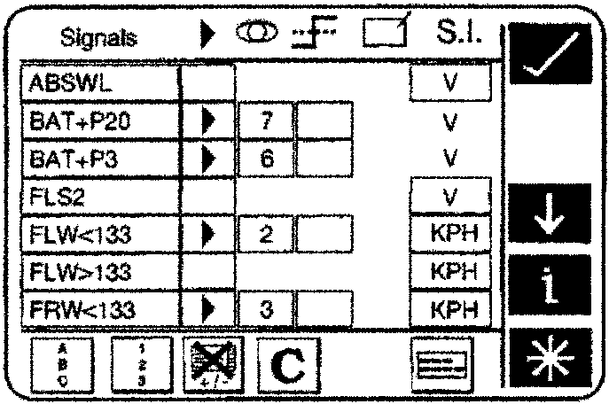 Parameter Customisation Screen