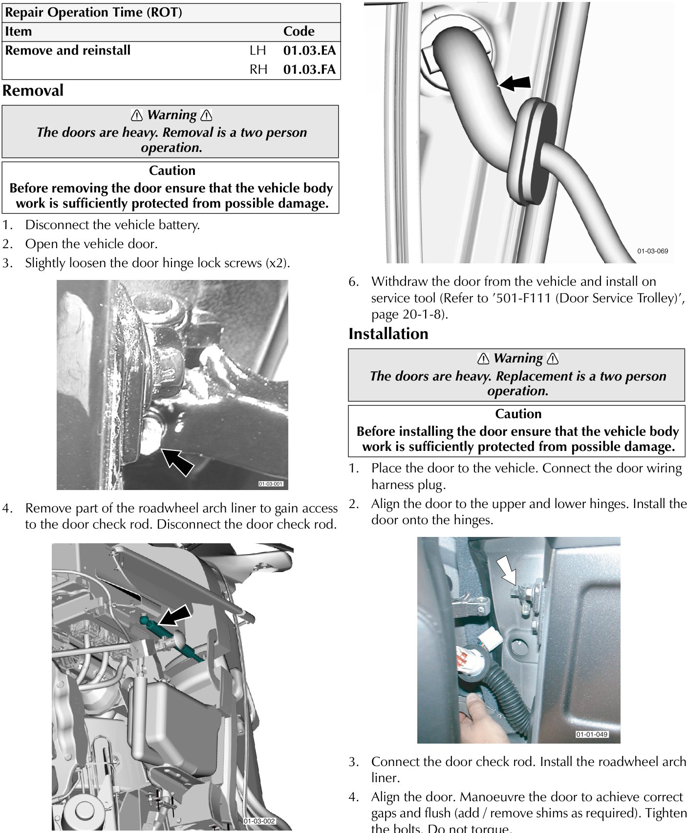 Door hinge lock screws with arrow pointing to screw head