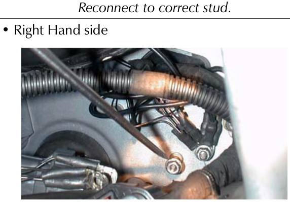 A photograph showing earth connection points on the right hand side of the bulkhead.