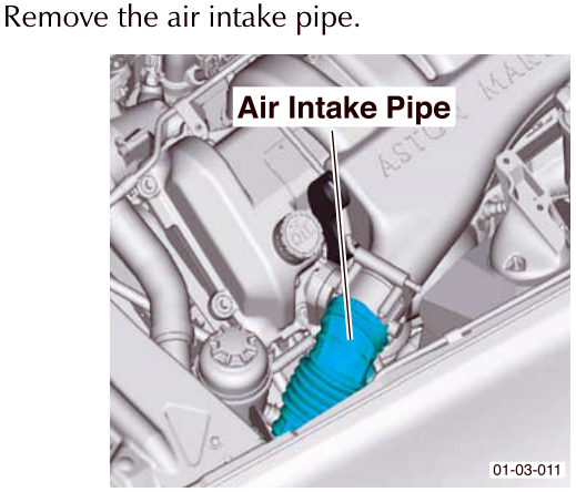 Air Intake Pipe highlighted in blue