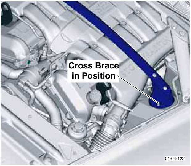Diagram showing disconnecting the anti-roll bar link assembly