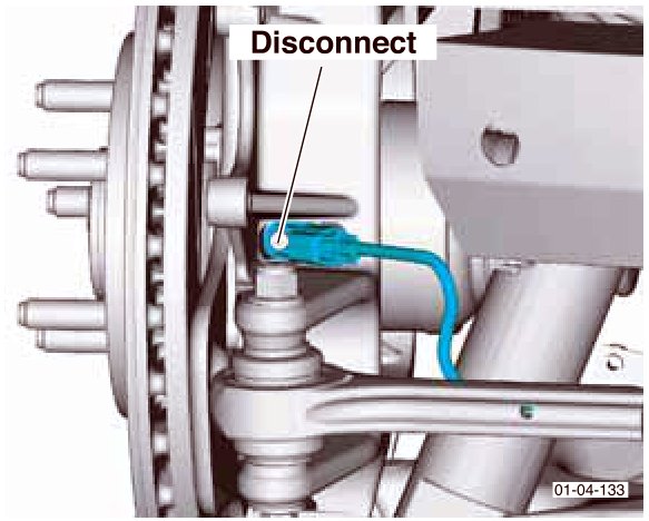 Diagram showing wheel hub and brake disc with callout 'Remove Nut' pointing to the central axle nut.