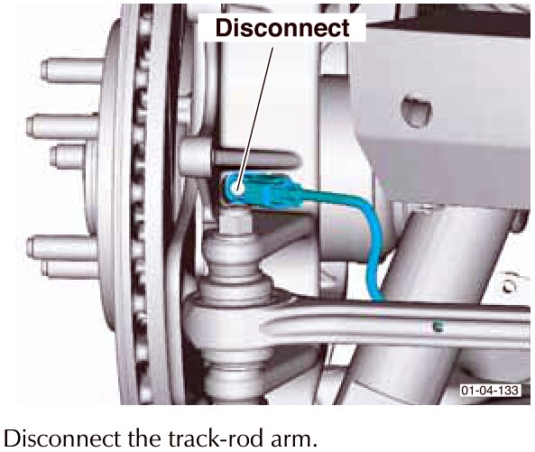 ABS sensor connector with callout Disconnect