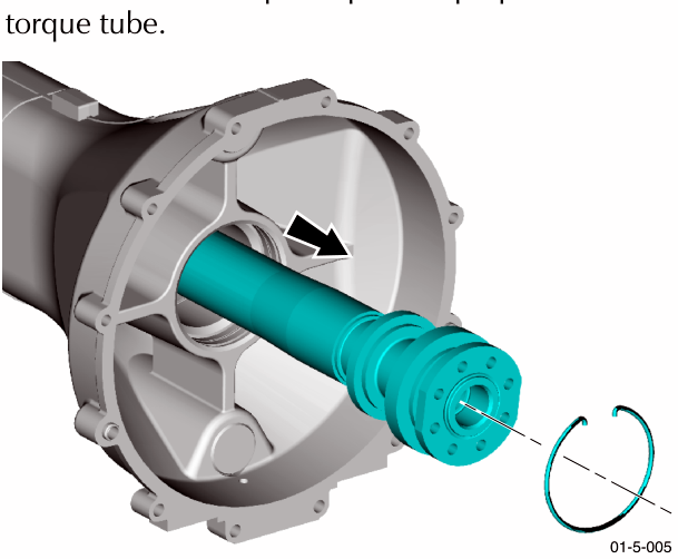 3D rendering of a drive plate attached to the transaxle output flange. Part number 01-5-003.
