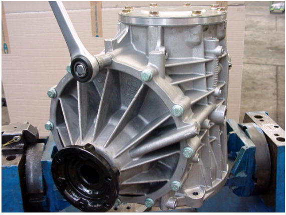Diagram of automatic transmission showing differential and associated components
