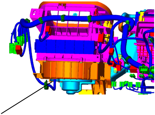 Blower motor assembly installed in vehicle dashboard