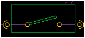 Normally Open Switch symbol showing open circuit contacts