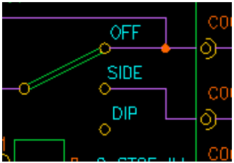 3 Position Switch symbol showing OFF, SIDE, DIP positions