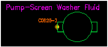 Pump-Screen Washer Fluid symbol labeled CD623-3