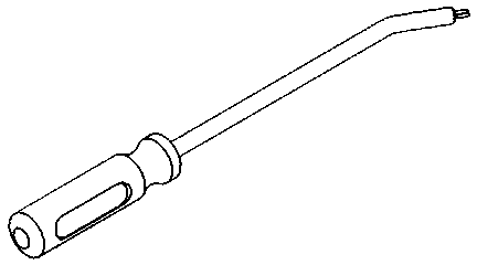 Long-handled quick disconnect tool with angled tip