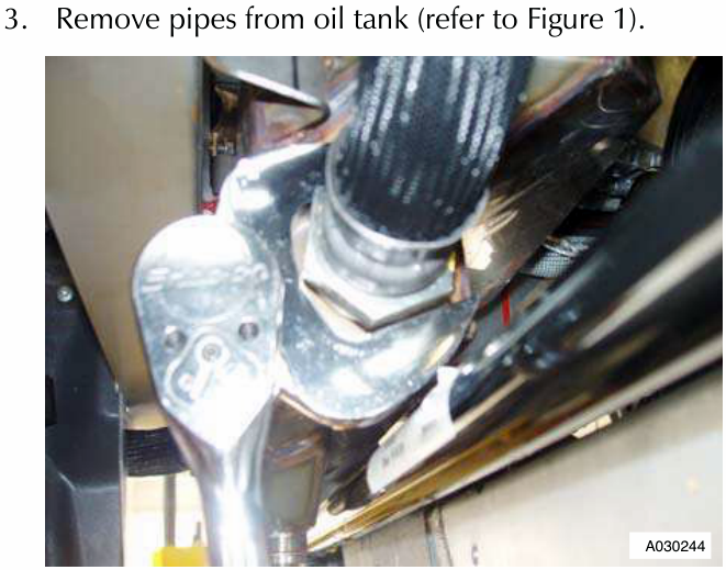Remove pipes from oil tank
