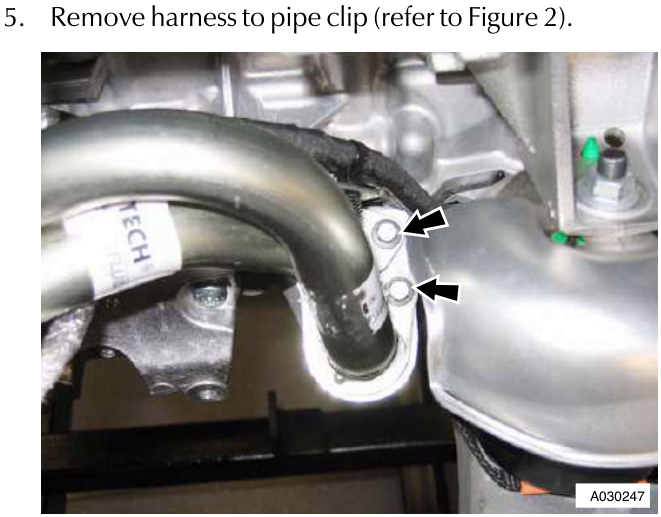 Remove harness to pipe clip