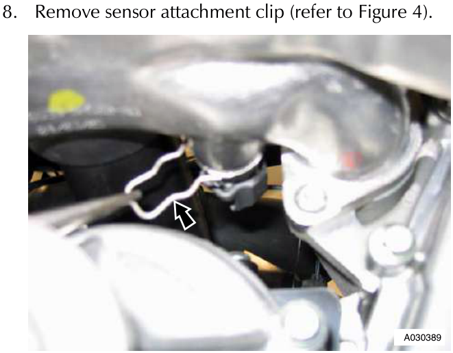 Sensor attachment clip removal