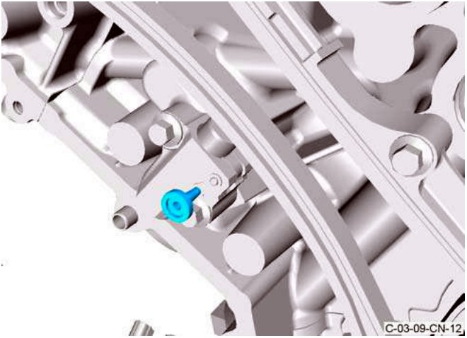 Timing chain tensioner with pin installed