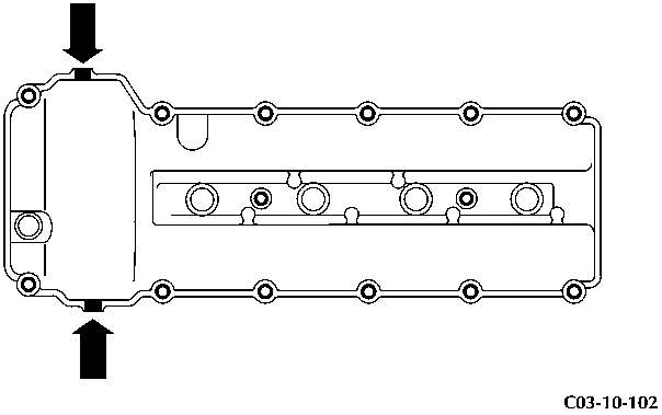 Cam cover with O-ring seals and mounting points