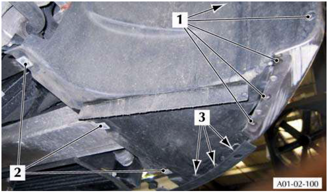 Front Wheelarch Liner Attachment (Right side shown)