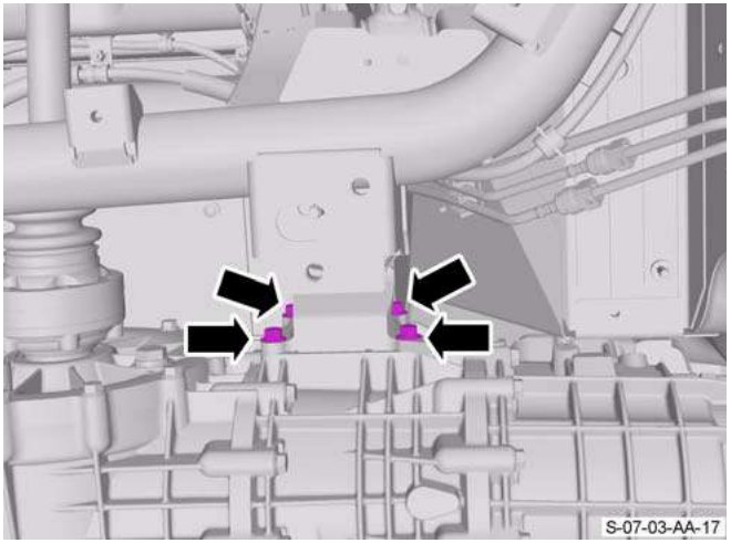 Four bolts on right side transaxle mount bracket
